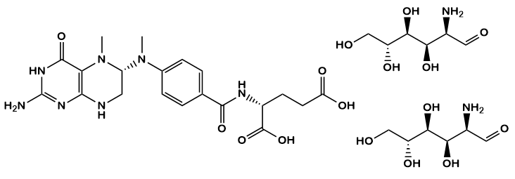 (6S)-5-methyltetrahydrofolic acid, Glucosamine salt