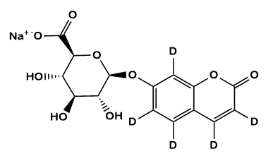 7-Hydroxy Coumarin-d5 b-D-Glucuronide Sodium Salt