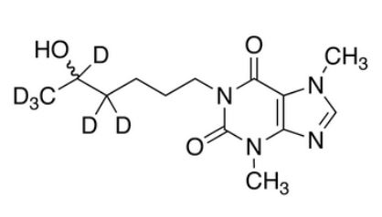 1-(5-hydroxyhexyl)-3,7-dimethylxanthine d6, pentoxyfylline metabolite 2 d6